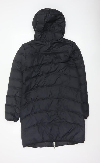 Nike Women’s Black XS Long Hooded Down Puffer Coat