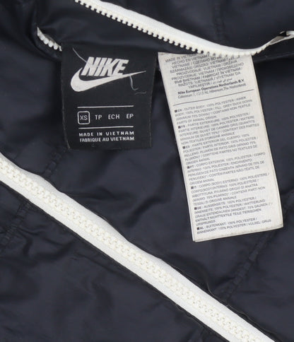 Nike Women’s Black XS Long Hooded Down Puffer Coat