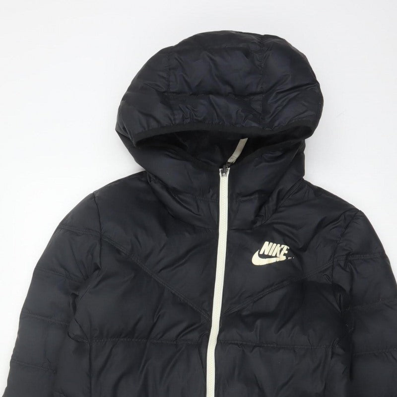 Nike Women’s Black XS Long Hooded Down Puffer Coat