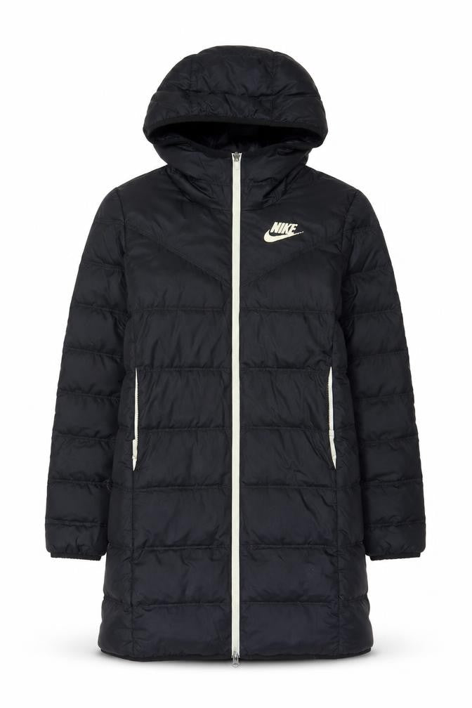 Nike Women’s Black XS Long Hooded Down Puffer Coat