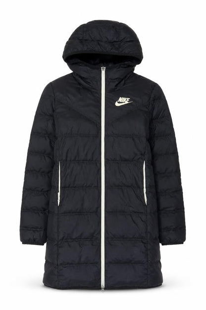 Nike Women’s Black XS Long Hooded Down Puffer Coat