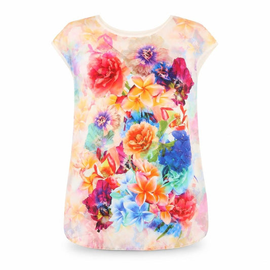 Wallis Women Multicoloured UK 8 Floral Short Sleeve Blouse Top