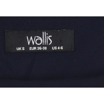 Wallis Women’s Navy Blue Studded Shoulder Sheer Blouse UK S