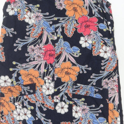 Next Women Multicoloured UK 10 Floral Linen Blend Shift Dress