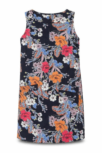 Next Women Multicoloured UK 10 Floral Linen Blend Shift Dress