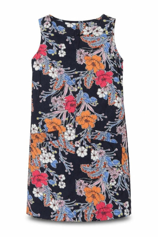 Next Women Multicoloured UK 10 Floral Linen Blend Shift Dress
