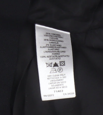 French Connection Women Black UK 12 Pencil Dress Gold Zip Pockets