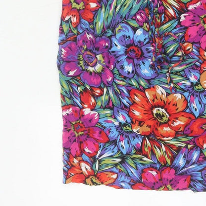 Warehouse Women Multicoloured UK 8 Floral Off Shoulder Bodycon Dress