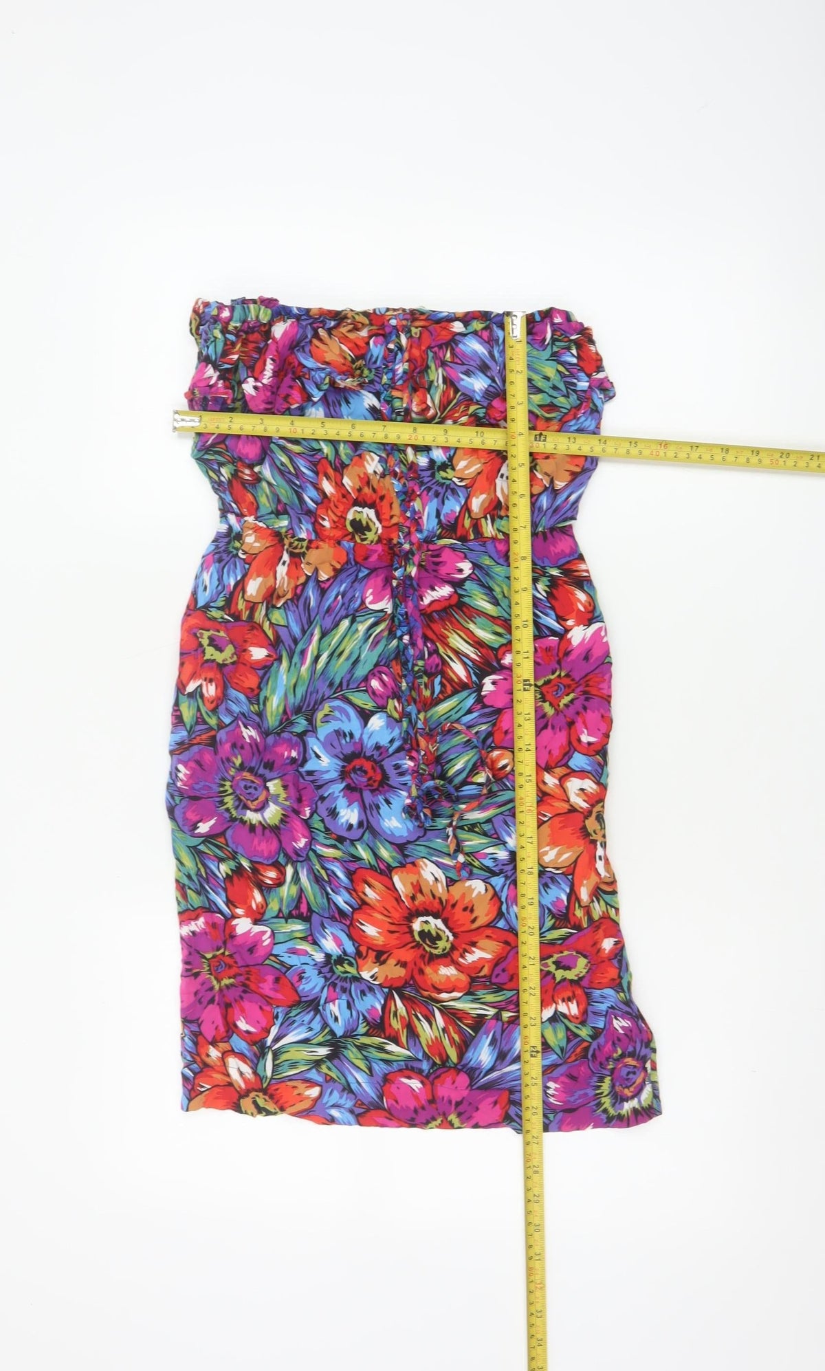 Warehouse Women Multicoloured UK 8 Floral Off Shoulder Bodycon Dress