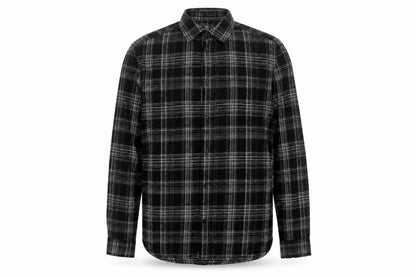 H&M Men’s Black White Check Regular Fit Cotton Button-Up Shirt Size S