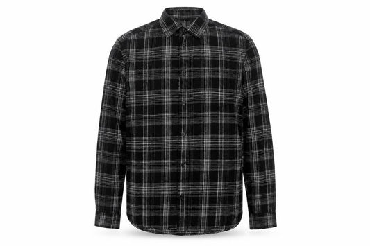 H&M Men’s Black White Check Regular Fit Cotton Button-Up Shirt Size S