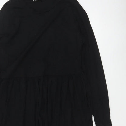 Yours Women’s Black UK 18 Plus Fit & Flare Long Sleeve Dress