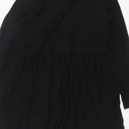 Yours Women’s Black UK 18 Plus Fit & Flare Long Sleeve Dress