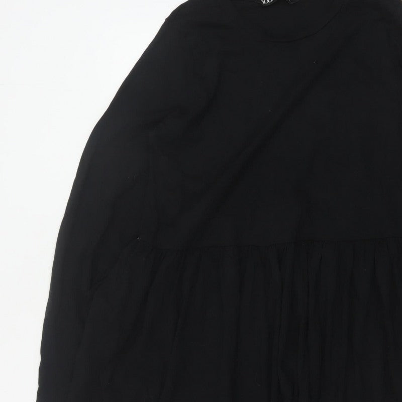 Yours Women’s Black UK 18 Plus Fit & Flare Long Sleeve Dress