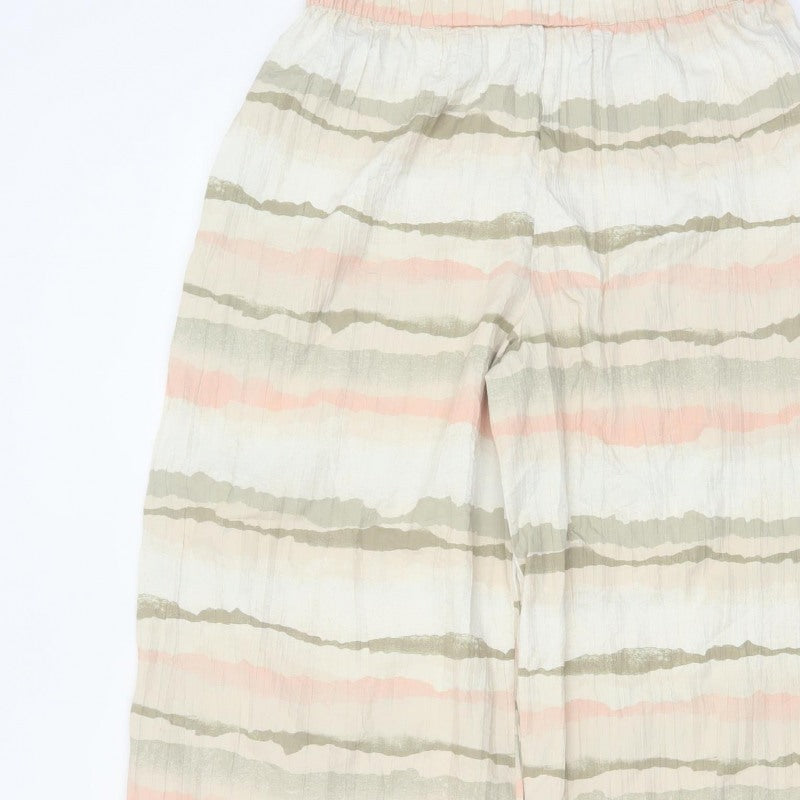 French Connection Women’s Multicoloured M Wide-Leg Striped Trousers