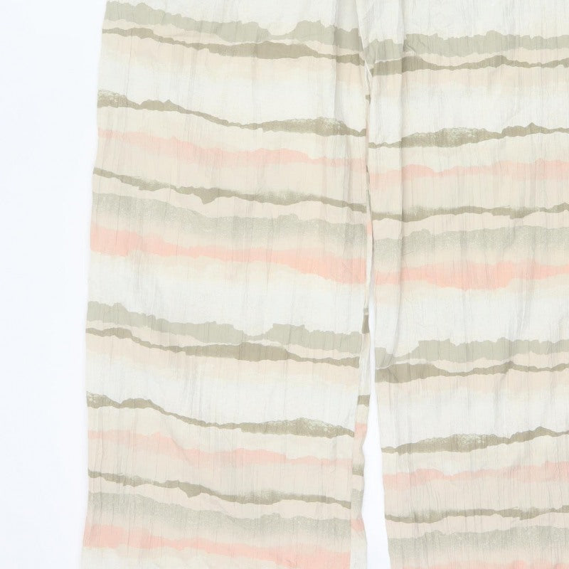 French Connection Women’s Multicoloured M Wide-Leg Striped Trousers