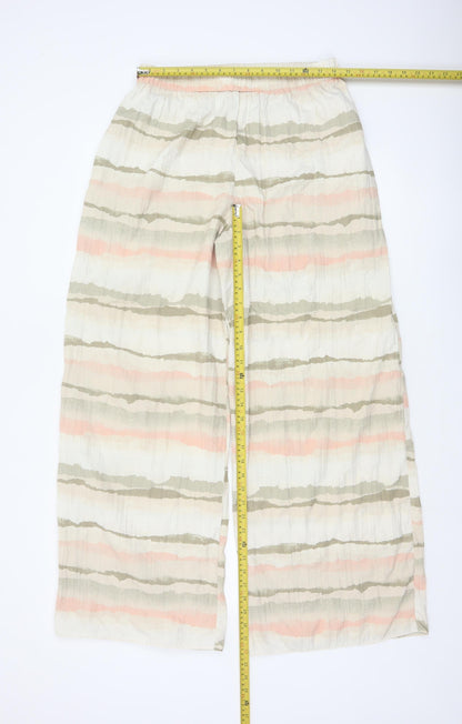 French Connection Women’s Multicoloured M Wide-Leg Striped Trousers