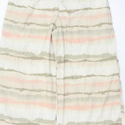 French Connection Women’s Multicoloured M Wide-Leg Striped Trousers