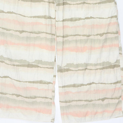 French Connection Women’s Multicoloured M Wide-Leg Striped Trousers