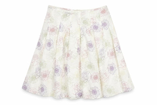 Rocha John Rocha Women’s Ivory Floral A-Line Knee Length Skirt UK 16