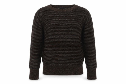 Betty Jackson Black Women’s Black Gold Striped Glitter Knit Jumper UK 10