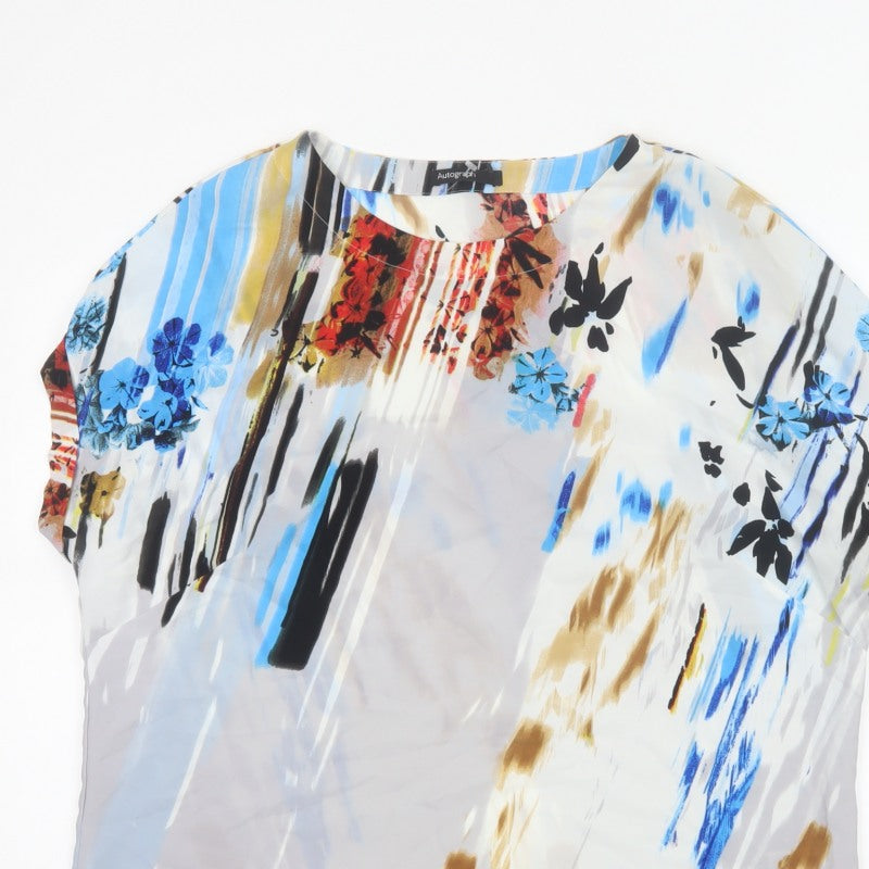 Autograph Women’s Multicoloured Floral Kimono Blouse UK 16