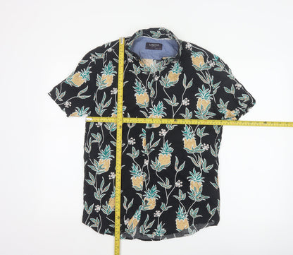 Limited Edition Men’s S Black Pineapple Hawaiian Short Sleeve Shirt