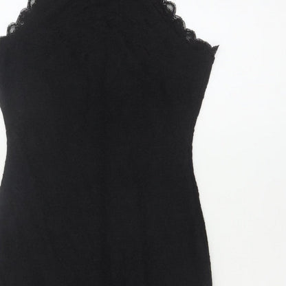 New Look Women’s Black Lace Bodycon Knee Length Dress UK 6