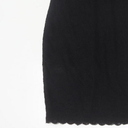New Look Women’s Black Lace Bodycon Knee Length Dress UK 6
