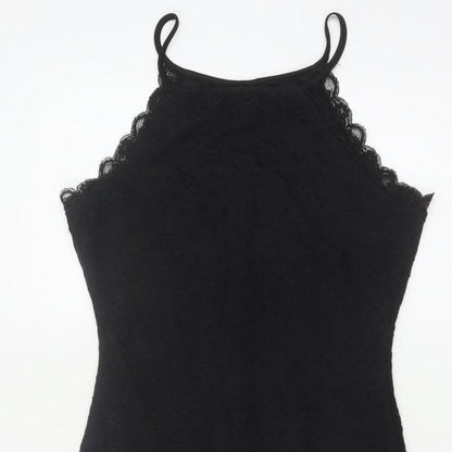 New Look Women’s Black Lace Bodycon Knee Length Dress UK 6