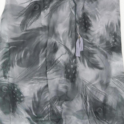 Joanna Hope Women’s Grey UK 20 Midi Chiffon Feather Print Slip Dress