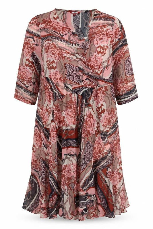 Joe Browns Women Multicoloured UK 22 Maxi Floral Chiffon Dress