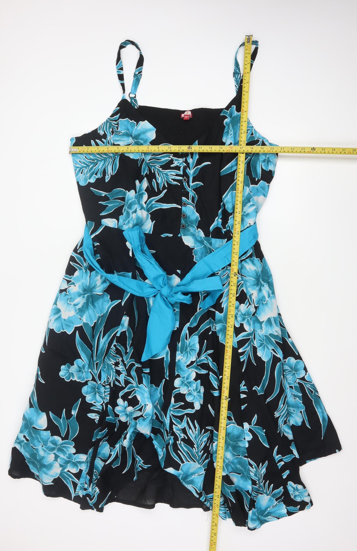 Joe Browns Women Blue Floral Fit & Flare Cotton Dress UK 28