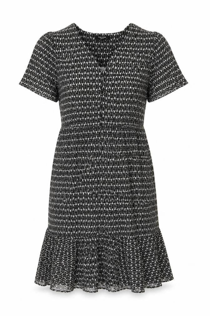 Real Form London Women Black Grey Size 14 Fit & Flare Midi Dress