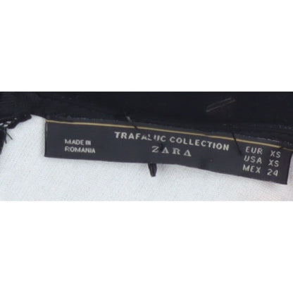 Zara Trafaluc Women Black XS Long Bodycon Striped Knit Dress