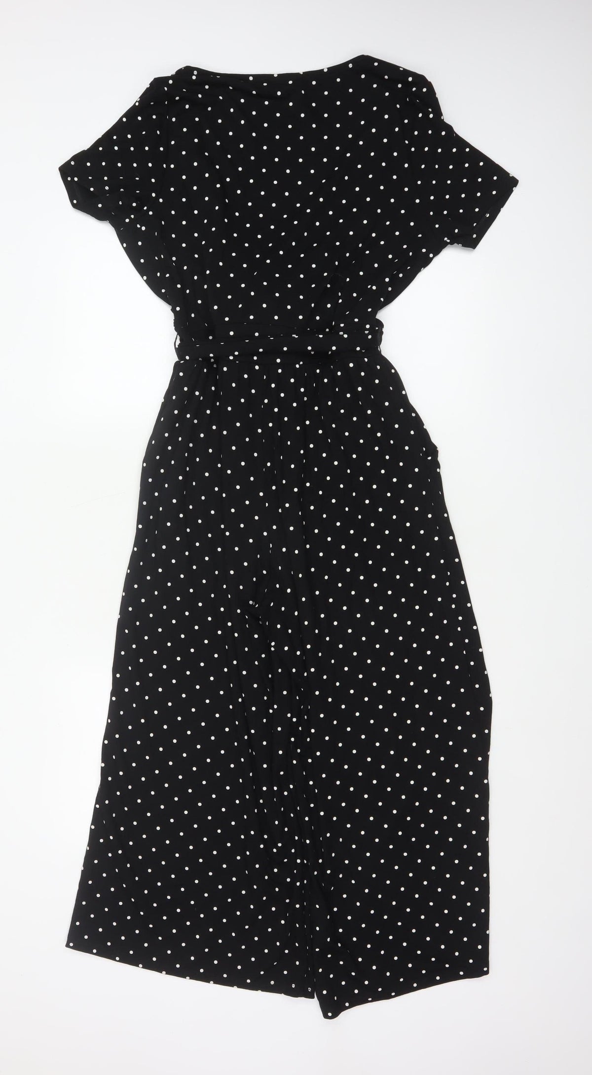 Edit Or's Cut Women Black Polka Dot UK 10 Wide Leg Jumpsuit