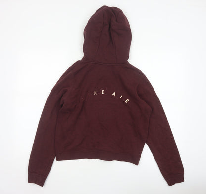 Nike Air Women’s Burgundy S Full Zip Hooded Logo Sweatshirt