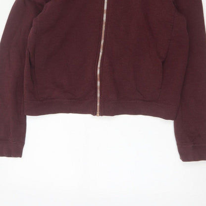 Nike Air Women’s Burgundy S Full Zip Hooded Logo Sweatshirt