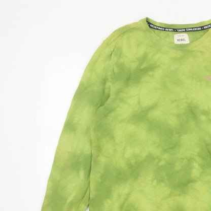 Redefined Rebel Men’s Green L Pullover Sweatshirt Graphic Logo