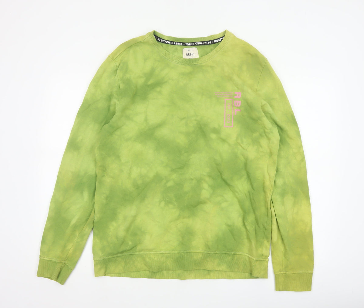 Redefined Rebel Men’s Green L Pullover Sweatshirt Graphic Logo