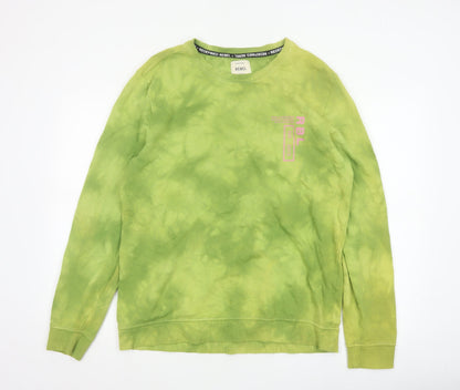Redefined Rebel Men’s Green L Pullover Sweatshirt Graphic Logo