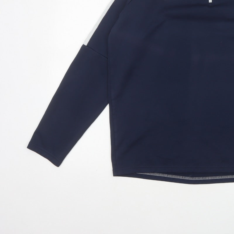 Nike Men’s Blue L Dri-FIT 1/4 Zip High Neck Sports Sweatshirt