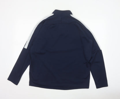 Nike Men’s Blue L Dri-FIT 1/4 Zip High Neck Sports Sweatshirt