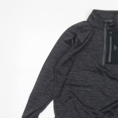 Under Armour Men Grey S ColdGear 1/4 Zip Athletic Sweatshirt