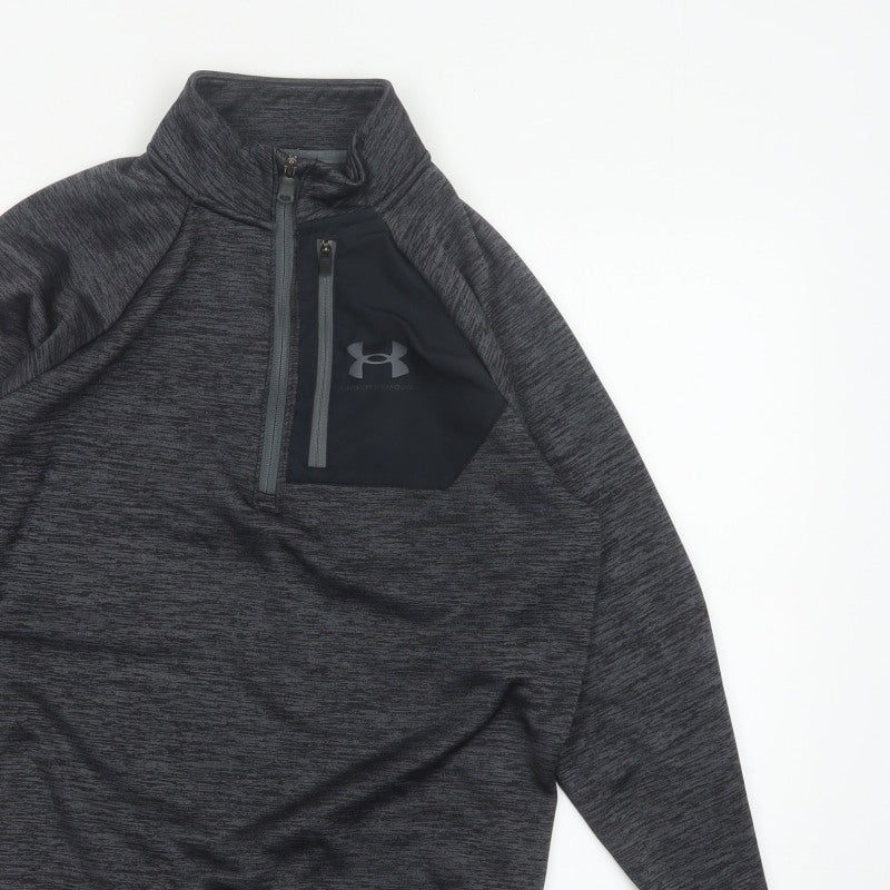 Under Armour Men Grey S ColdGear 1/4 Zip Athletic Sweatshirt