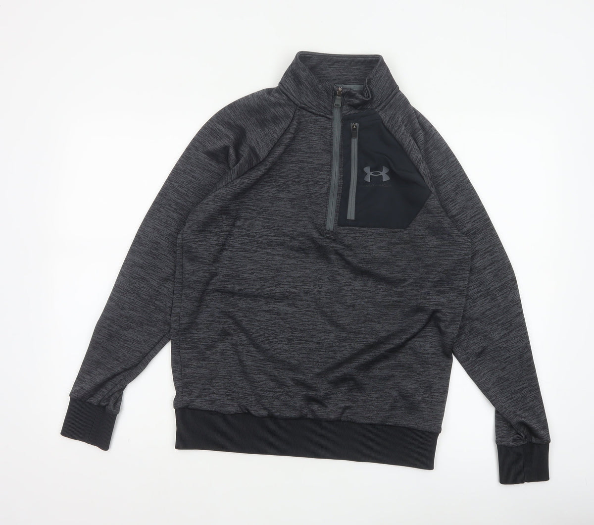 Under Armour Men Grey S ColdGear 1/4 Zip Athletic Sweatshirt