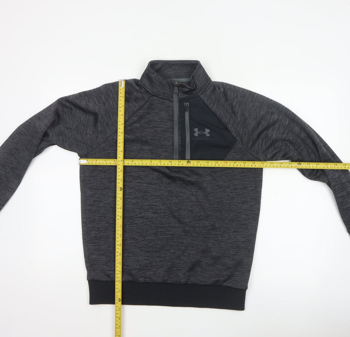 Under Armour Men Grey S ColdGear 1/4 Zip Athletic Sweatshirt