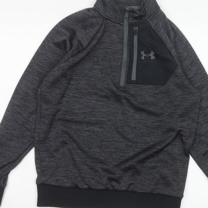 Under Armour Men Grey S ColdGear 1/4 Zip Athletic Sweatshirt