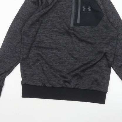 Under Armour Men Grey S ColdGear 1/4 Zip Athletic Sweatshirt