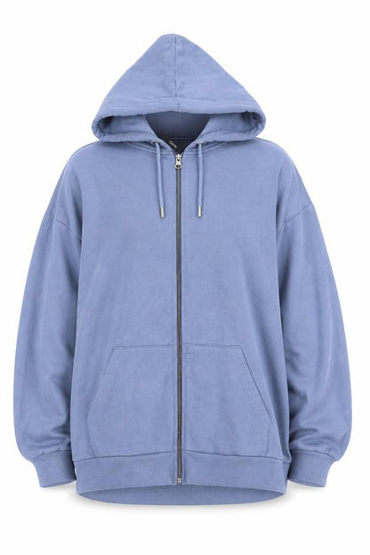 George Women’s Blue XL 20-22 Full Zip Hooded Sweatshirt Pockets
